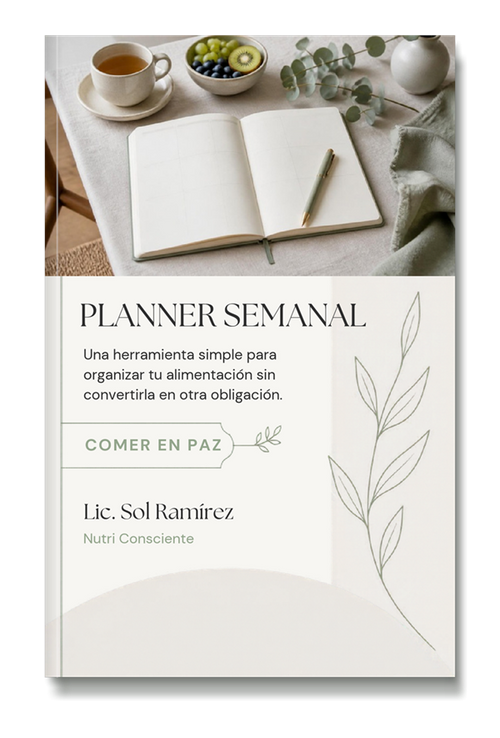 Tapa del bono Planner semanal
