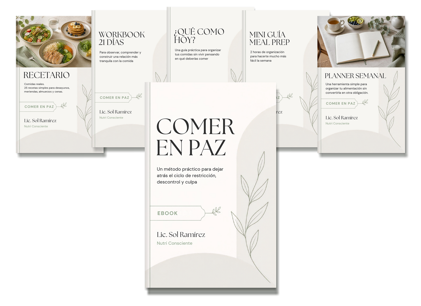 Ebook Comer en Paz y sus 5 bonos